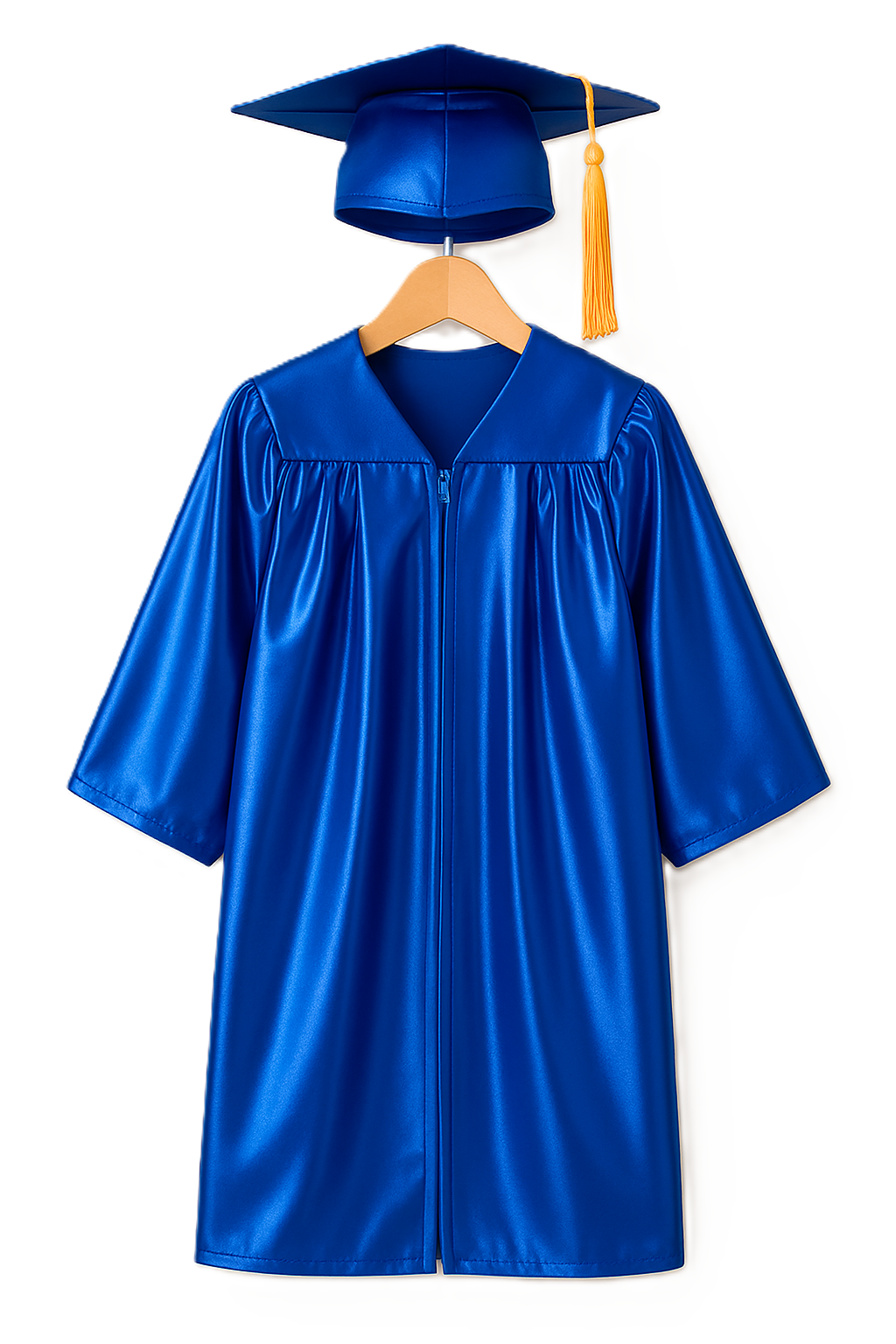 21″ Shiny Royal Blue Kindergarten and Preschool Graduation Gown & Cap
