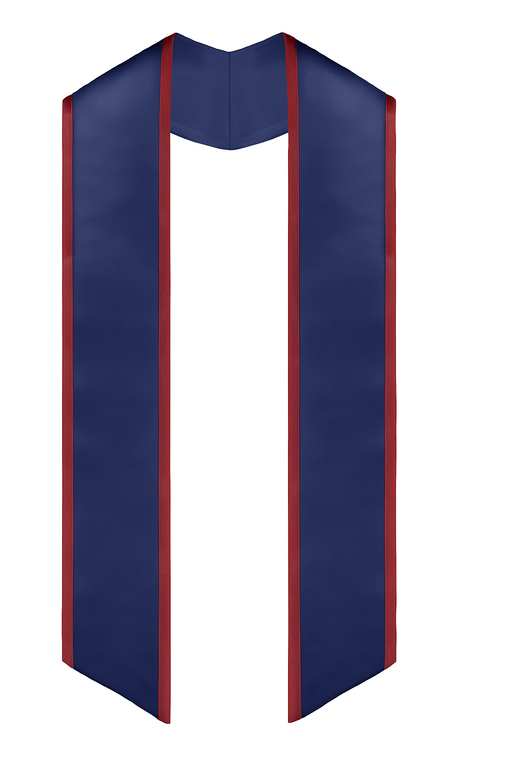 72 inch UNPRINTED PLAIN CUSTOM TRIM Stoles with Slanted Tails