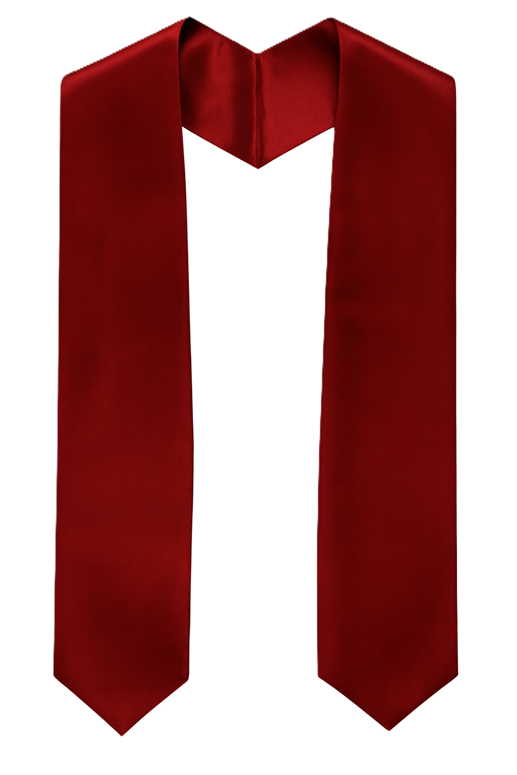 Plain Red Graduation Stole — Custom Print Option Available