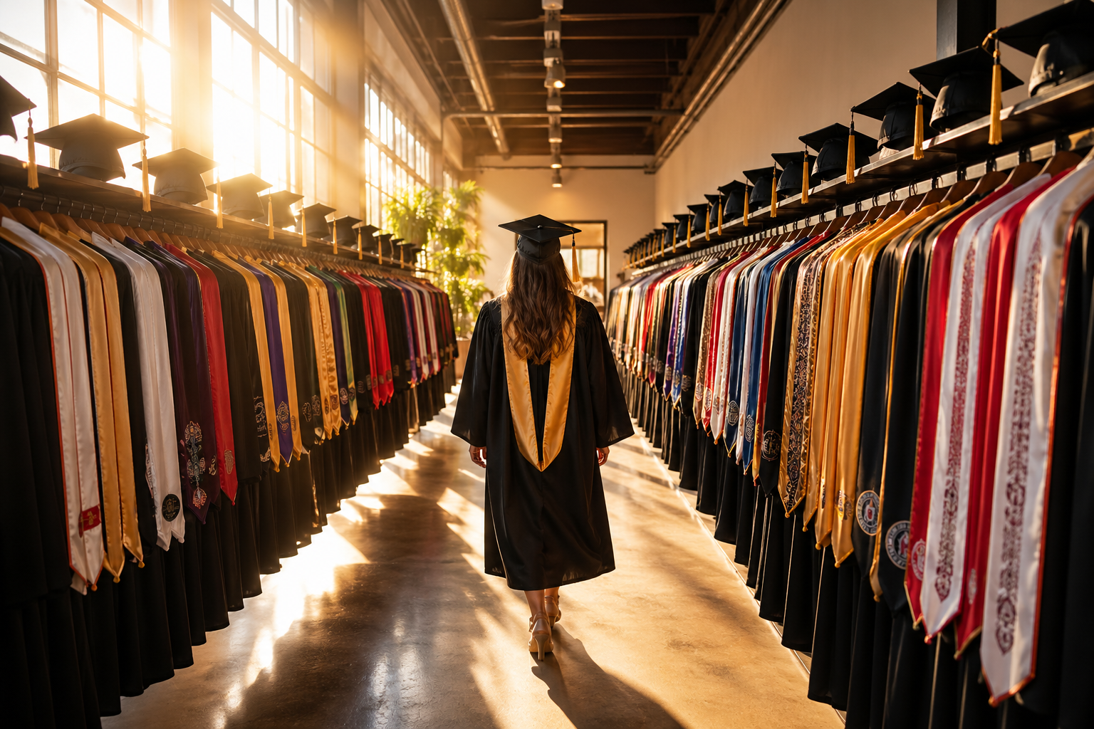 Graduation supplies display
