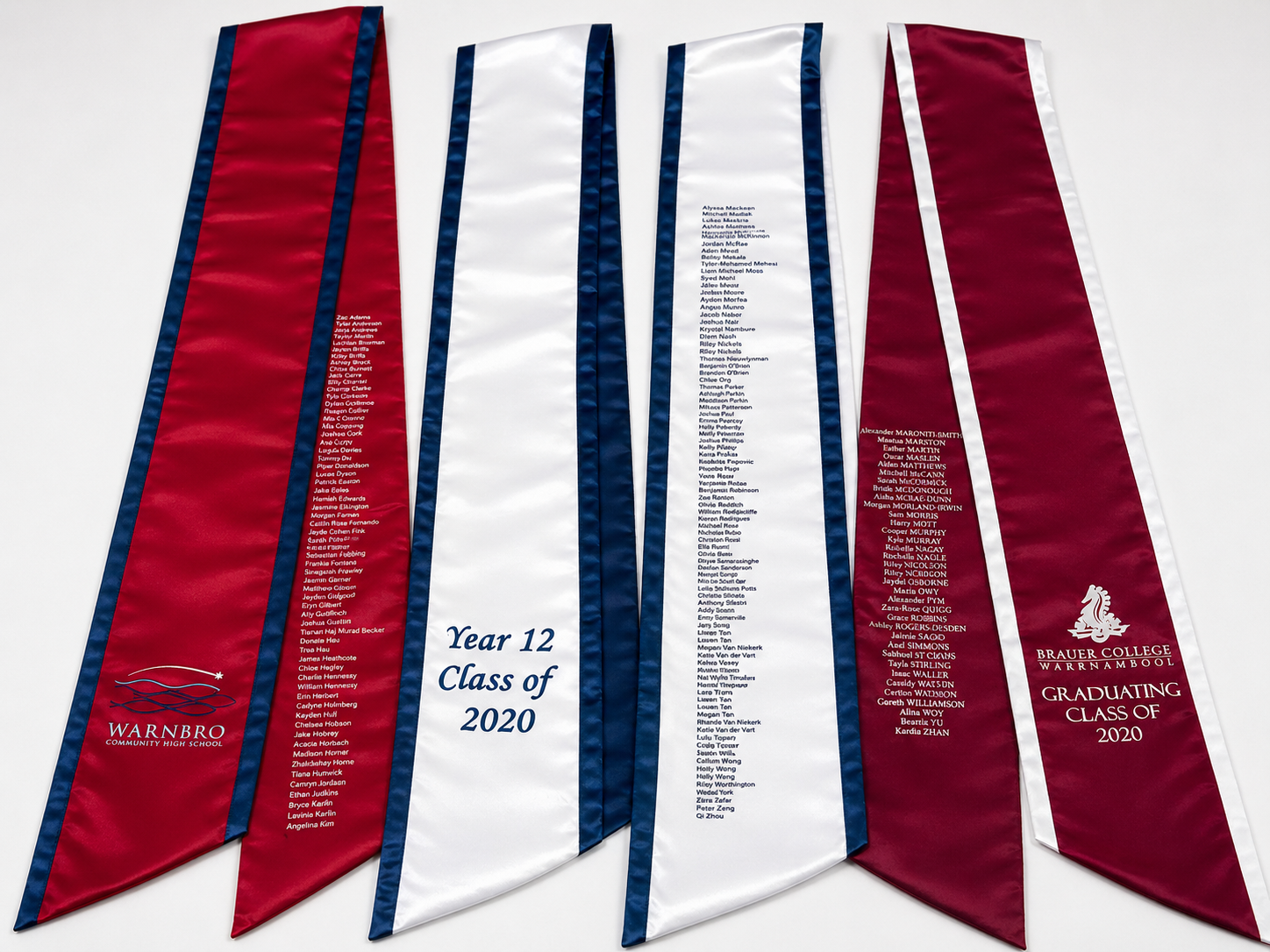 Personalised Graduation Stoles with Student Names
