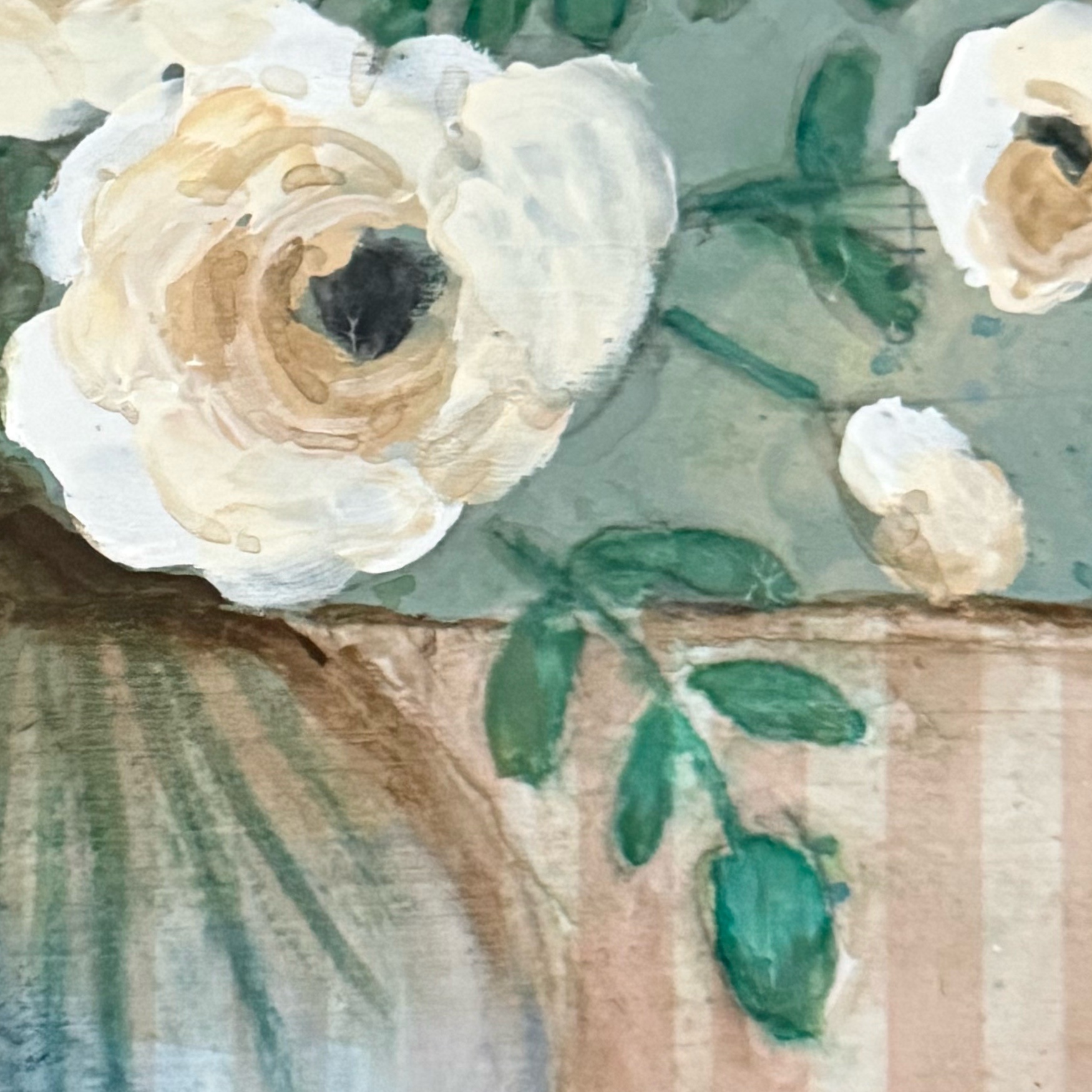 White Roses Shabby Chic