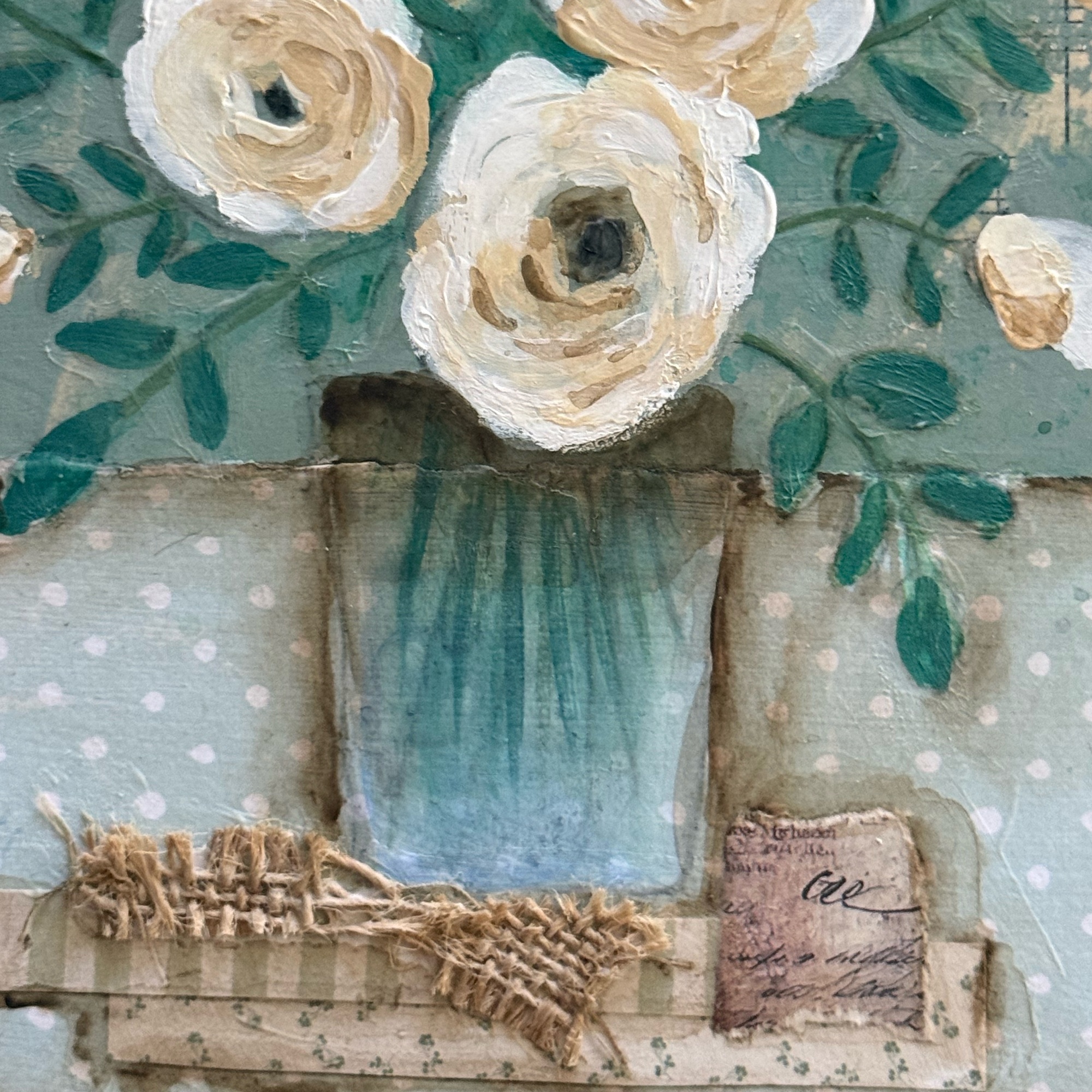 Shabby Chic White Roses