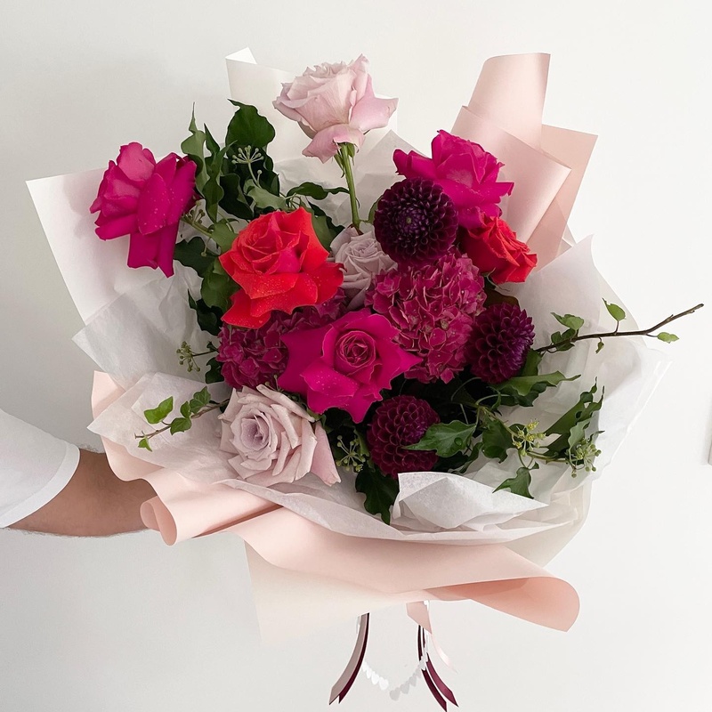 Raspberry Roses Bouquet