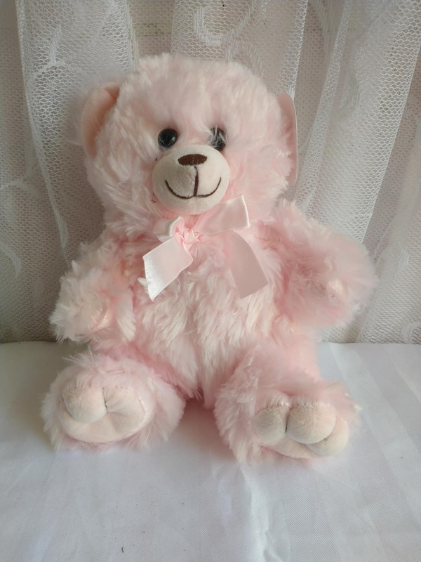 Pink Bear w bow 20cm