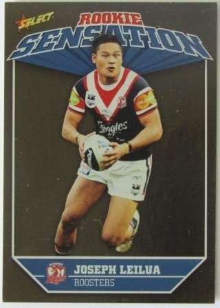 NRL - 2011 Select Champions - Rookie Sensation #RS14 - Joseph Leilua - Sydney Roosters