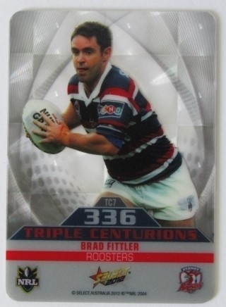 NRL - 2012 Select Champions - Triple Centurions Mirror #TC7 - Brad Fittler - Sydney Roosters