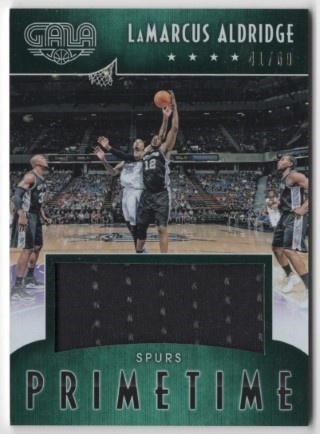 2015-16 Panini Gala - Primetime Memorabilia #24 - LaMarcus Aldridge MEM, SN60 - San Antonio Spurs