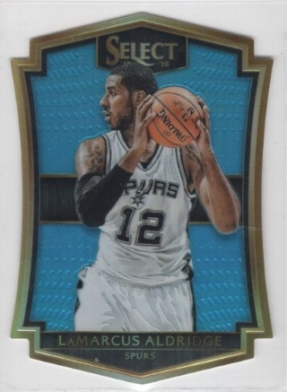 2015-16 Select - Prizm Premier Level Light Blue Die Cut #117 LaMarcus Aldridge SN199 - San Antonio Spurs