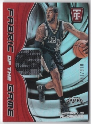 2017-18 Totally Certified - Fabric of the Game #FG-LAD - LaMarcus Aldridge MEM, SN199 - San Antonio Spurs