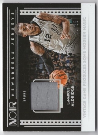 2018-19 Panini Noir - Newsreels Jerseys #NJ-LMA - LaMarcus Aldridge MEM, SN65 - San Antonio Spurs