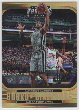 2018-19 Panini Threads - Board of Directors Premium Gold #10 - LaMarcus Aldridge SN10 - San Antonio Spurs