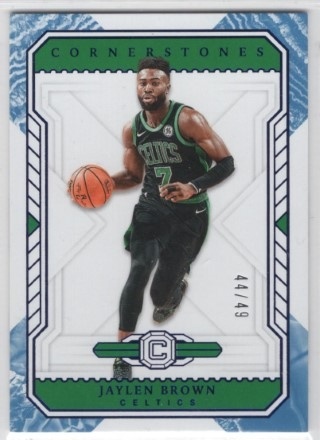 2018-19 Panini Cornerstones - Quartz #70 Jaylen Brown SN49 - Boston Celtics
