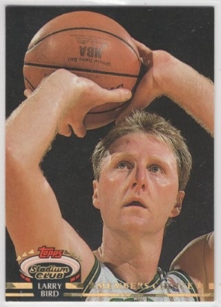 1992-93 Stadium Club - #194 Member's Choice - Larry Bird - Boston Celtics