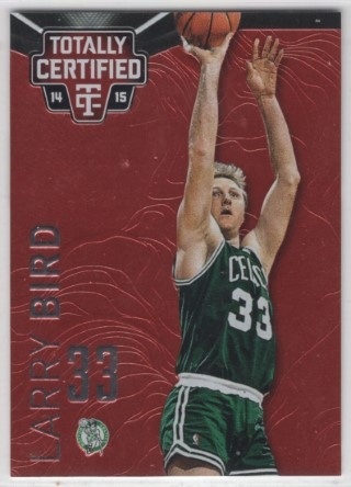 2014-15 Totally Certified - Platinum Red #122 - Larry Bird SN279 - Boston Celtics