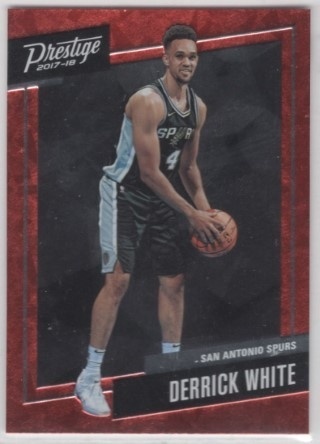 2017-18 Prestige - Micro Etch Rookies Red #28 - Derrick White - ROOKIE - San Antonio Spurs