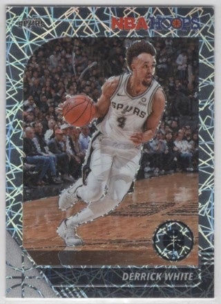 2019-20 Hoops Premium Stock - Prizm Silver Laser #176 - Derrick White - San Antonio Spurs