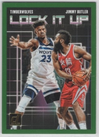2018-19 Donruss - Lock it Up Green Flood #01 - Jimmy Butler - Minnesota Timberwolves