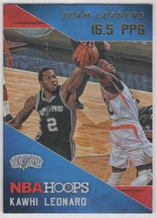 2015-16 Hoops - Team Leaders #04 - Kawhi Leonard - San Antonio Spurs