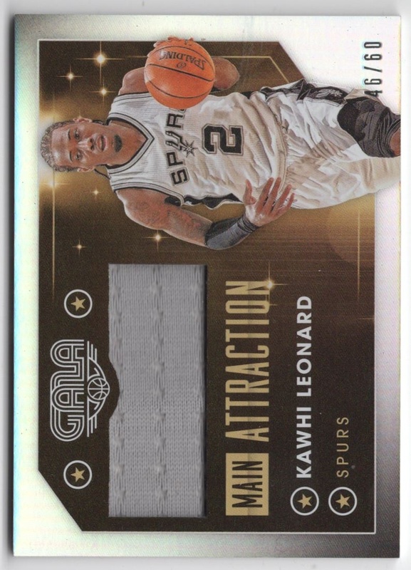 2015-16 Panini Gala - Main Attraction Memorabilia #11 - Kawhi Leonard MEM, SN60 - San Antonio Spurs