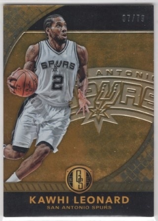 2016-17 Panini Gold Standard - AU #005 - Kawhi Leonard SN79 - San Antonio Spurs