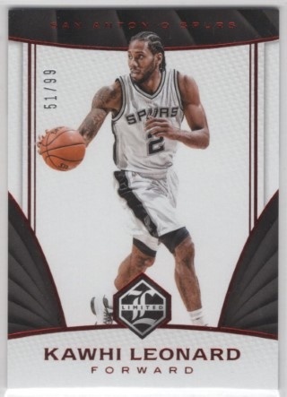 2016-17 Panini Limited - Red Spotlight #061 - Kawhi Leonard SN99 - San Antonio Spurs