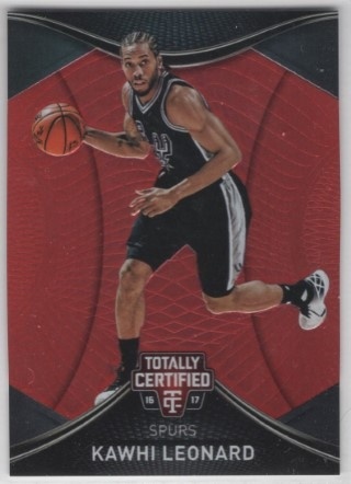2016-17 Totally Certified - Red #050 - Kawhi Leonard SN199 - San Antonio Spurs