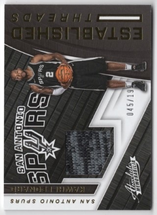 2017-18 Absolute Memorabilia - Established Threads #ET-KWL - Kawhi Leonard MEM, SN199 - San Antonio Spurs