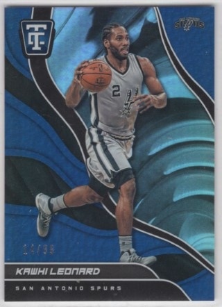 2017-18 Totally Certified - Blue #005 - Kawhi Leonard SN99 - San Antonio Spurs