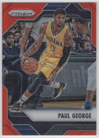 2016-17 Panini Prizm - Orange Prizms #181 - Paul George SN49 - Indiana Pacers
