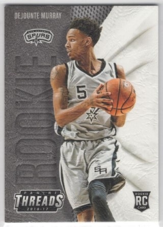 2016-17 Panini Threads - #212 LEATHER - Dejounte Murray - ROOKIE - San Antonio Spurs