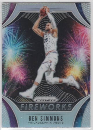 2019-20 Panini Prizm - Fireworks Silver #17 - Ben Simmons - Philadelphia 76ers