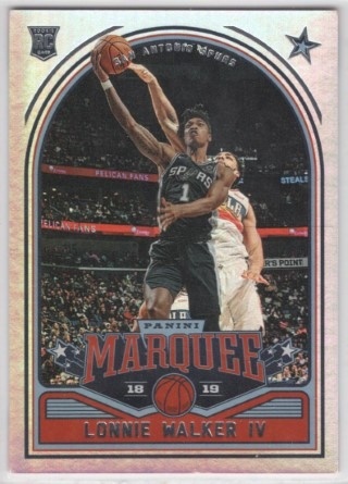 2018-19 Panini Chronicles - #266 Marquee - Lonnie Walker IV - ROOKIE - San Antonio Spurs