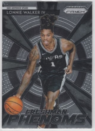 2018-19 Panini Prizm - Freshman Phenoms #08 - Lonnie Walker IV - ROOKIE - San Antonio Spurs