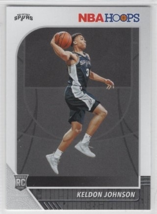 2019-20 Hoops - #224 Keldon Johnson - ROOKIE - San Antonio Spurs