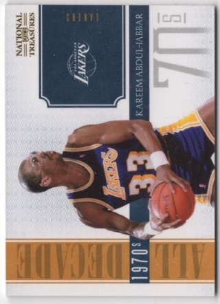 2010-11 Playoff National Treasures - All Decade #06 - Kareem Abdul-Jabbar SN25 - LA Lakers
