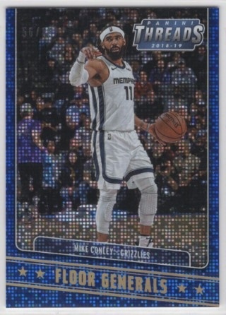 2018-19 Panini Threads - Floor Generals Premium Blue #10 - Mike Conley SN85 - Memphis Grizzlies