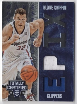 2014-15 Totally Certified - EPIX Game Memorabilia Blue #05 - Blake Griffin MEM, SN149 - LA Clippers