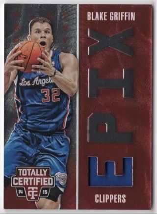 2014-15 Totally Certified - EPIX Play Memorabilia Red #05 - Blake Griffin MEM, SN199 - LA Clippers