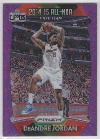 2015-16 Panini Prizm - Prizm Purple #389 All NBA Team - DeAndre Jordan SN99 - LA Clippers
