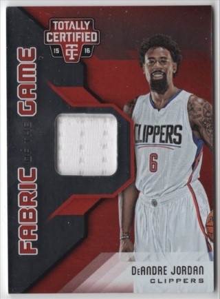 2015-16 Totally Certified - Fabric of the Game Materials Red #FG-DJ - DeAndre Jordan MEM, SN199 - LA Clippers