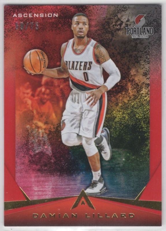 2017-18 Panini Ascension - Red #024 - Damian Lillard SN75 - Portland Trailblazers