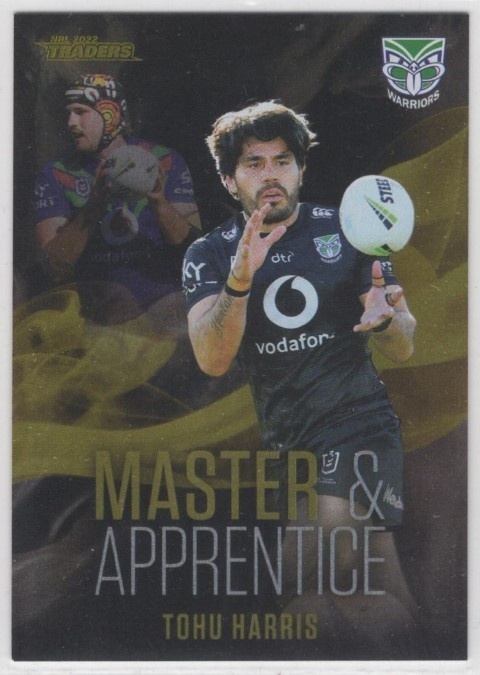 NRL - 2022 Traders - Master & Apprentice Black #MABK29 - Tohu Harris - New Zealand Warriors