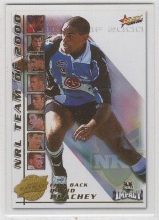 NRL - 2001 Select Impact - NRL Team of 2000 #TY1 - David Peachey - Cronulla Sharks