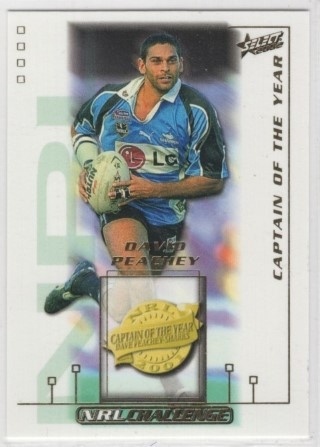 NRL - 2002 Select Challenge - Dally M Award Winners #DM4 - David Peachey - Cronulla Sharks