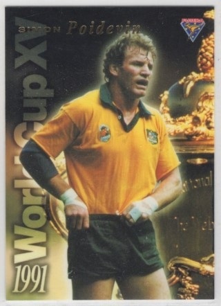 UNION - 1995 Futera Rugby Union - 1991 World Cup XV #WC06 - Simon Poidevin SN4000 - Australia