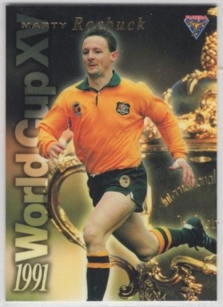 UNION - 1995 Futera Rugby Union - 1991 World Cup XV #WC15 - Marty Roebuck SN4000 - Australia