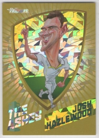 CRICKET - Traders 2021-22 - Ashes Caricatures Gold #CGO3 - Josh Hazlewood (PR310)  - Australia