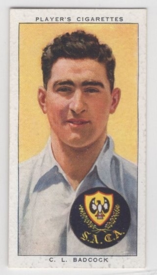 CRICKET - John Player & Sons 1938 Cricketers - #35 Jack Badcock - South Australia