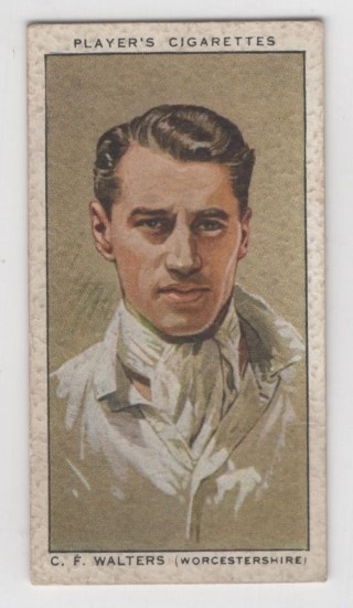 CRICKET - John Player & Sons 1934 Cricketers - #31 Cyril Walters - Worcestershire